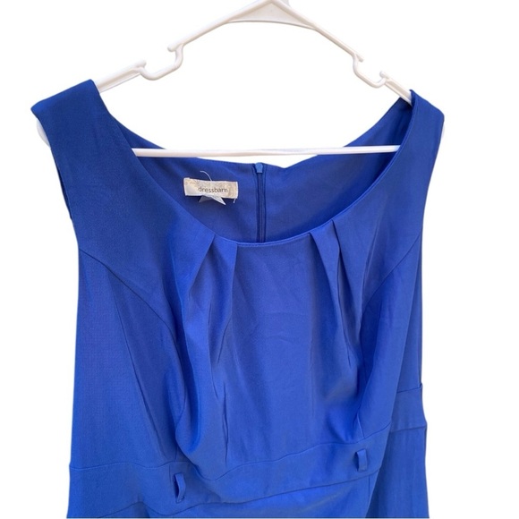 Dressbarn PLUS SIZE Sleeveless Shift Dress Royal Blue Size: 20 - Picture 4 of 13